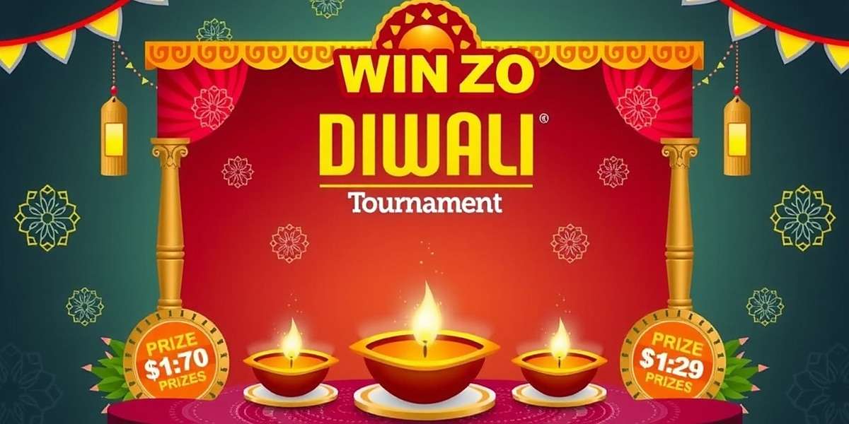 Win ZO Diwali tournament poster with festive themes, prizes, and Indian cultural elements